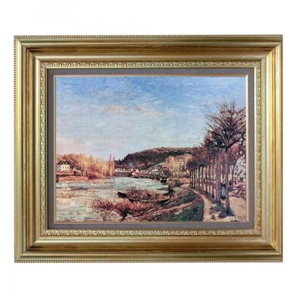 プリハード複製画／カミーユ・ピサロ「ブージヴァルのセーヌ河