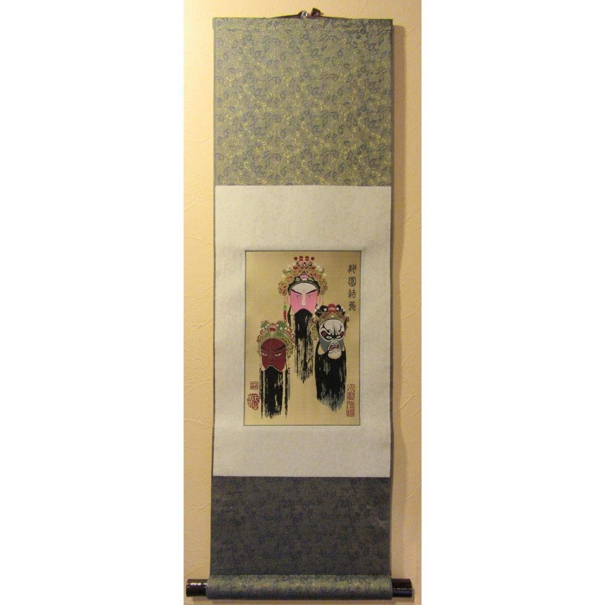 【珍品】掛軸 三国志 劉備玄徳 関羽 張飛 中国武将人物画 武将 天明 珍品】掛軸 三国志 劉備玄徳 関羽 張飛 中国武将人物画 武将 天明