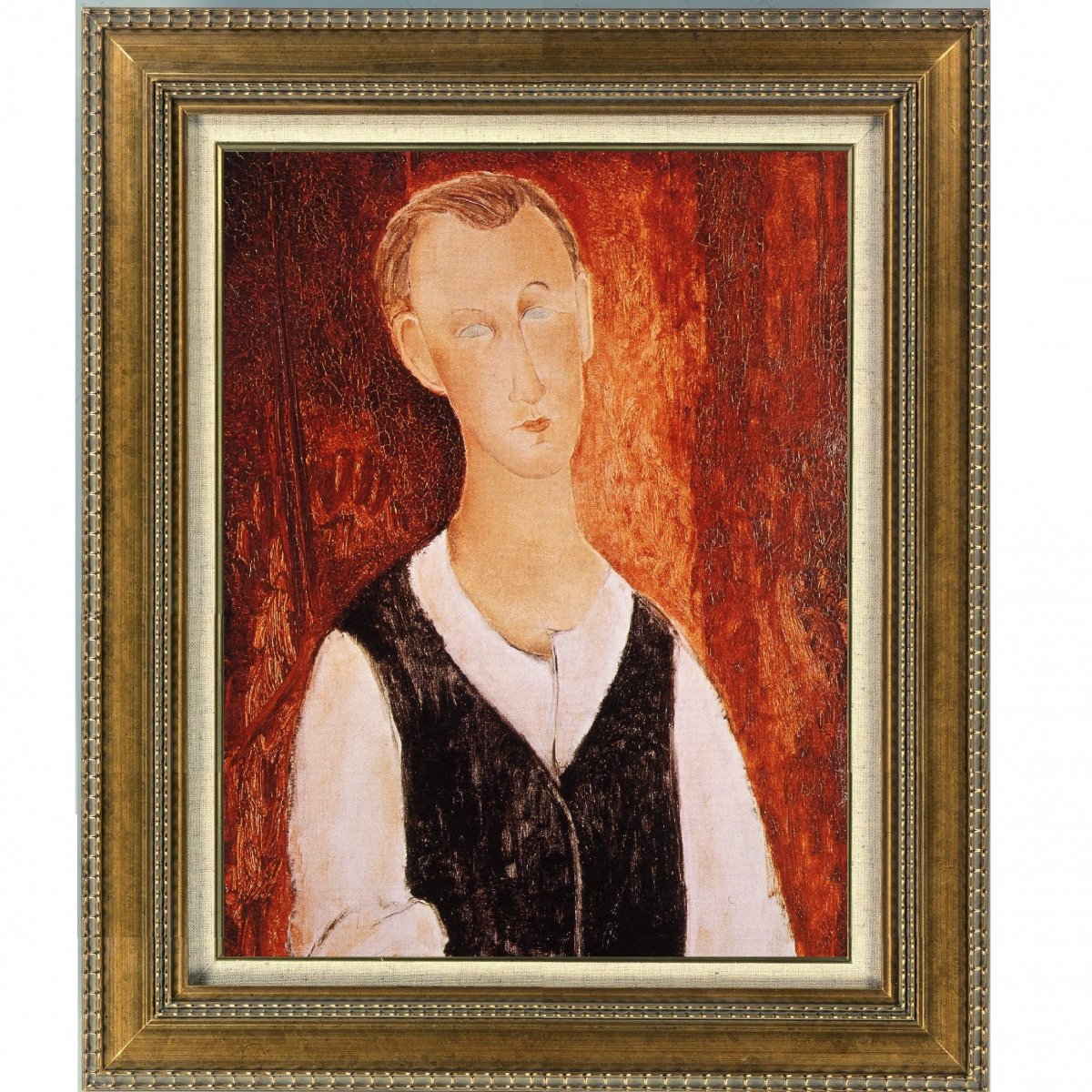 494　アメデオ・モディリアーニ「ポール・ギョームの肖像」 複製画 洋画 名画