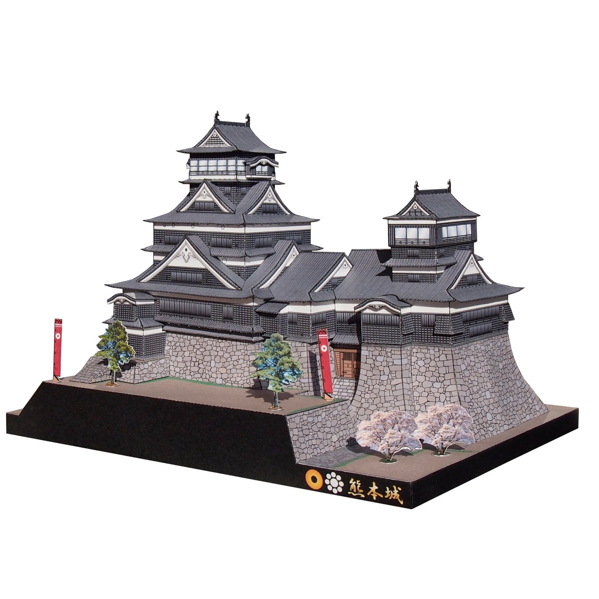 市場 Pusupusu ミニチュア ダンボールクラフト 日本 ペーパークラフト 秋ver 大阪城 城 模型 高難易度 歴史的建造物 建築 建物