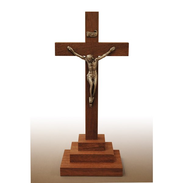 木製卓上十字架（中・御像付き）