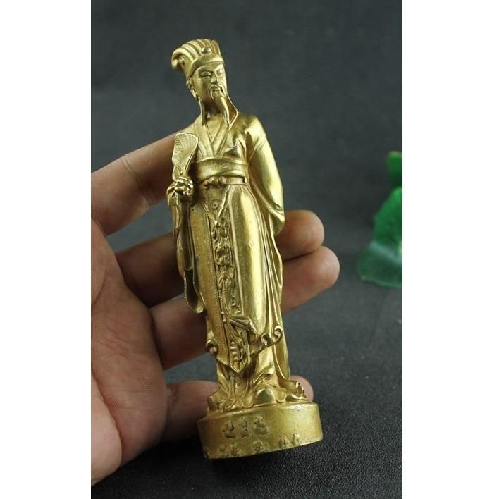 諸葛孔明銅像 立像 銅製 約15㎝