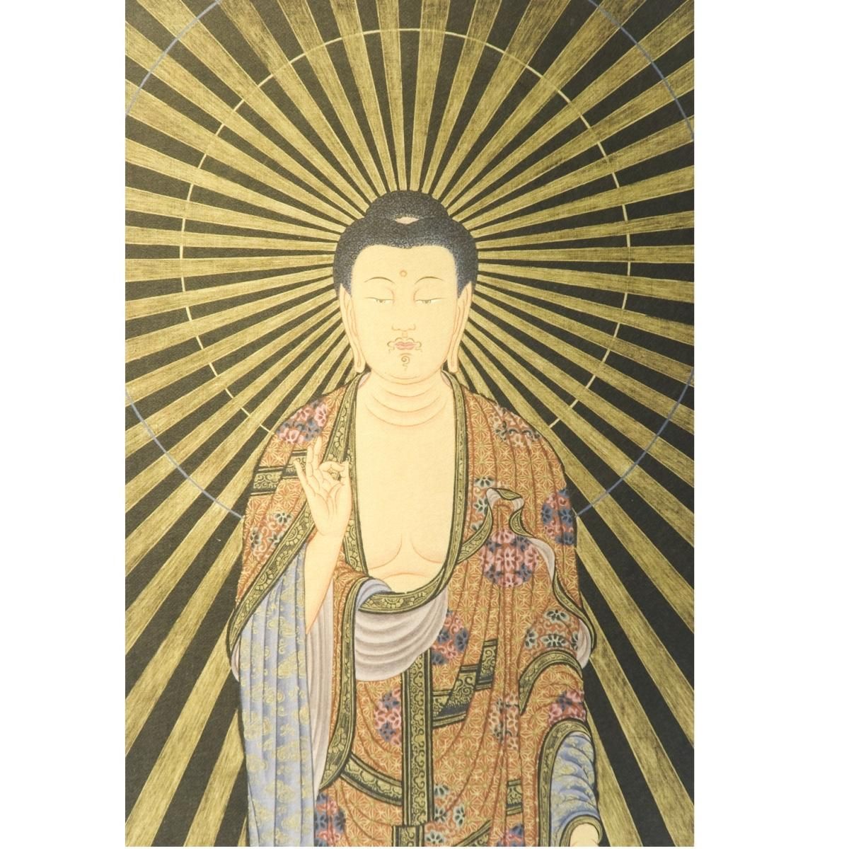 阿弥陀如来 仏画掛け軸（半切サイズ）