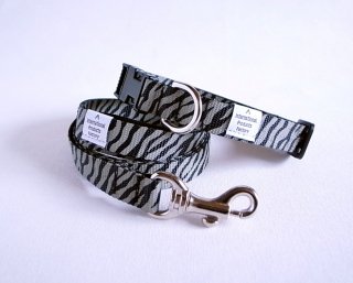 Zebra <br>Collar＆Lead Set<br>Size S<br>Black / Brown
