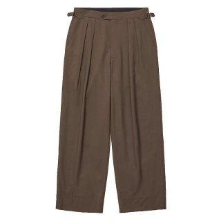 SUPER FINE WOOL TOROPICAL TUCKED TROUSERS