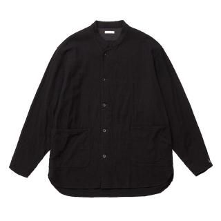 WASHED WOOL/SILK TWILL WORK SH-JKT