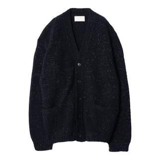 NYLON TAPE COVERING WOOL CARDIGAN