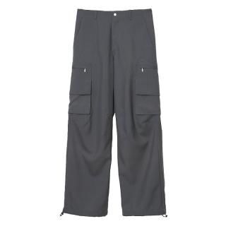 WATER REPELLENT WOOL WIDE CARGO TROUSERS