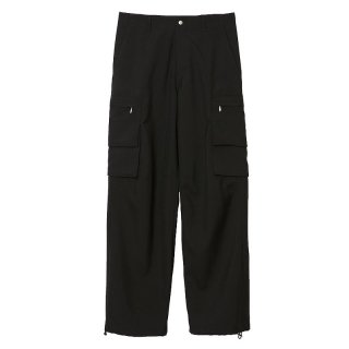 WATER REPELLENT WOOL WIDE CARGO TROUSERS