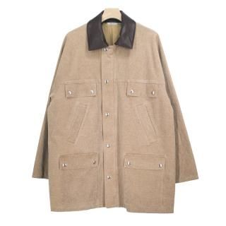 WASHED ORGANIC CANVAS HUNTING BLOUSON