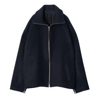 MELTON STAND COLLAR ZIP BLOUSON
