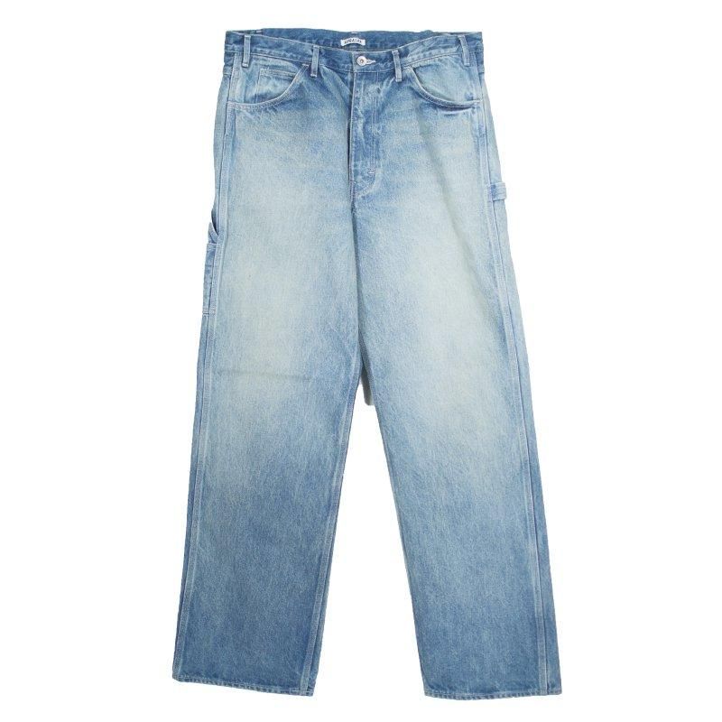 AURALEE SELVEDGE FADED HEAVY DENIM PAINTER PANTS AURALEE SELVEDGE FADED HEAVY DENIM PAINTER PANTS