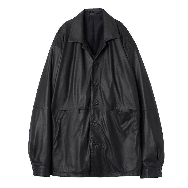 YOKE ブラック レザージャケット 2(S) YOKE - 【残りわずか】Leather Zip Blouson | ACRMTSM ONLINE STORE