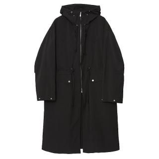 WATER REPELLENT HOODED LONG COAT