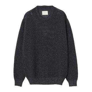 MESH KNITTED CREWNECK SWEATER
