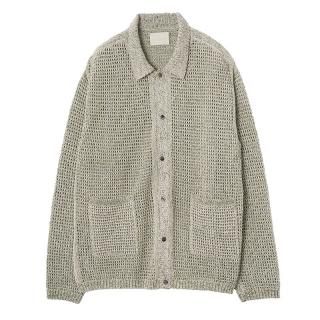 MESH KNITTED SHIRT CARDIGAN