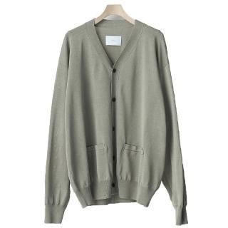 WOOL SILK KNIT TUCKED CARDIGAN