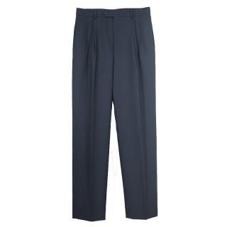 WOOL KID MOHAIR HOP SACK 2TUCK SLACKS
