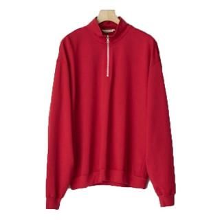 LIGHT WOOL SWEAT HALF ZIP P/O