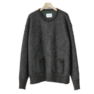 KID MOHAIR MIX JACQUARD KNIT CARDIGAN