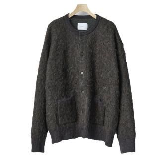 KID MOHAIR MIX JACQUARD KNIT CARDIGAN