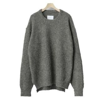 WOOL/ALPACA MILLED KNIT CREW NECK