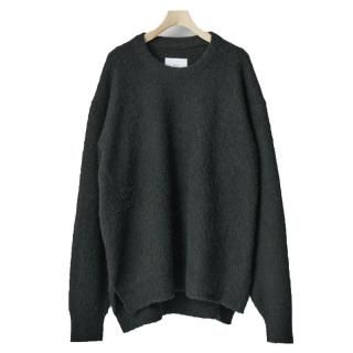 WOOL/ALPACA MILLED KNIT CREW NECK