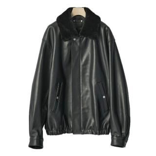 MOUTON COLLAR SHEEP LEATHER ZIP JACKET