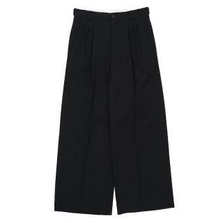3PLEATED WIDE LEG TROUSERS