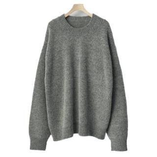 CASHMERE/SABLE TWEED KNIT CREW