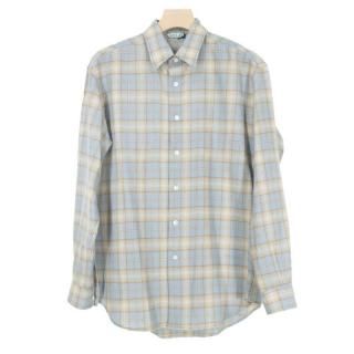 AIRY WOOL CHECK SHIRT