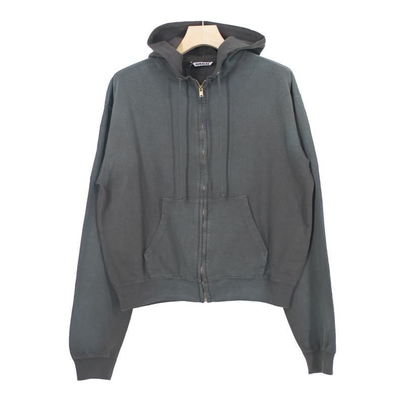 AURALEE SWEAT ZIP PARKA パーカー パーカー PRODUCT DYED PIMA LIGHT