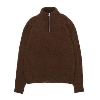 BOUCLE HALF ZIP PULLOVER