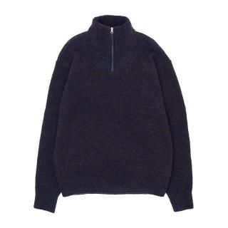 BOUCLE HALF ZIP PULLOVER