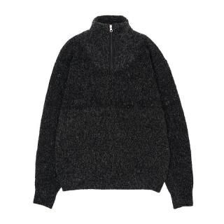 BOUCLE HALF ZIP PULLOVER