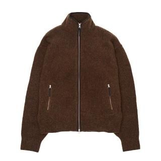 BOUCLE KNIT ZIP JACKET