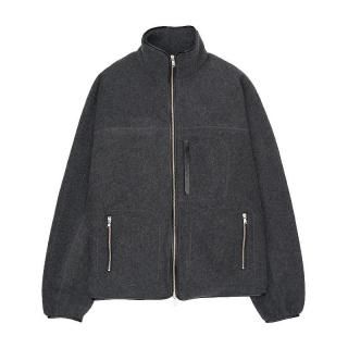 WOOL FLEECE KNIT BLOUSON