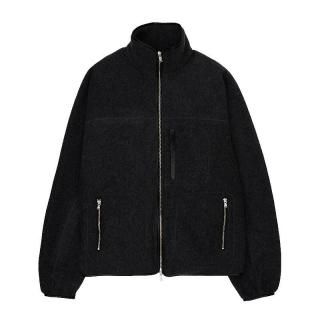 WOOL FLEECE KNIT BLOUSON
