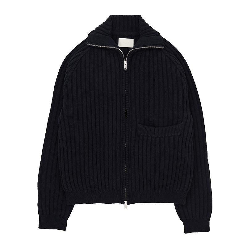 yoke WIDE RIB HIGHNECK ZIP CARDIGAN｜ヨーク ワイドリブニット