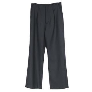 LIGHT MELTON ONE-TUCK SLACKS
