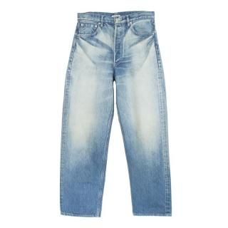 SELVEDGE FADED HEAVY DENIM WIDE PANTS
