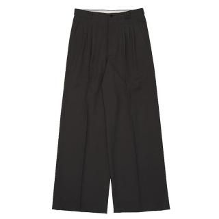 3PLEATED WIDE LEG TROUSERS
