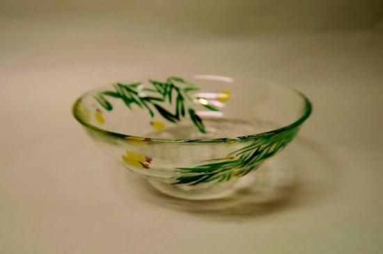 新作 京絵付け手描きガラスほたる抹茶碗 - 京都祇園の和食器・清水焼 茶碗・めし碗