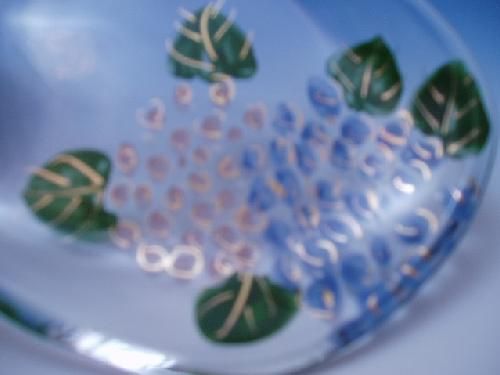 手鉢 京ばん京都市東山区 京絵付け手描きガラス紫陽花皿 - 京都祇園