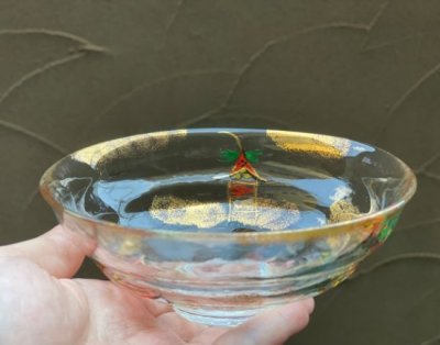 京絵付けガラス祇園祭抹茶碗