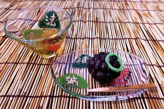 ガラス五山の送り火皿（妙法） - 京都祇園の和食器・清水焼の陶磁器