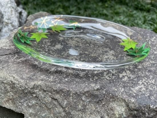 京焼 青もみじのお皿 9枚 日本の陶磁