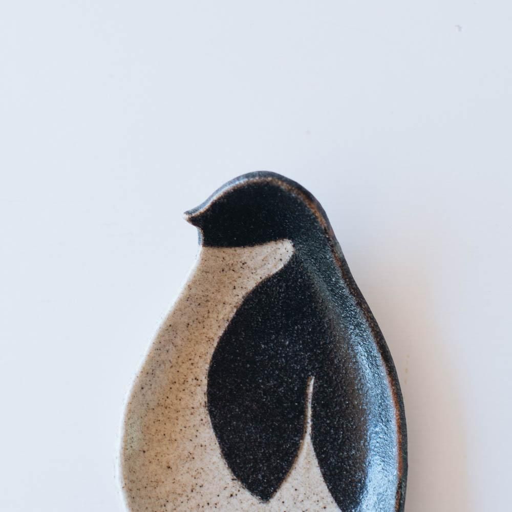 苔色工房 ペンギン 皿 14-2