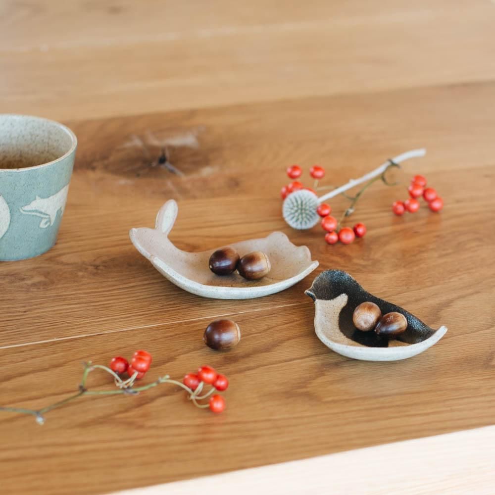 苔色工房 ペンギン 皿 14-2