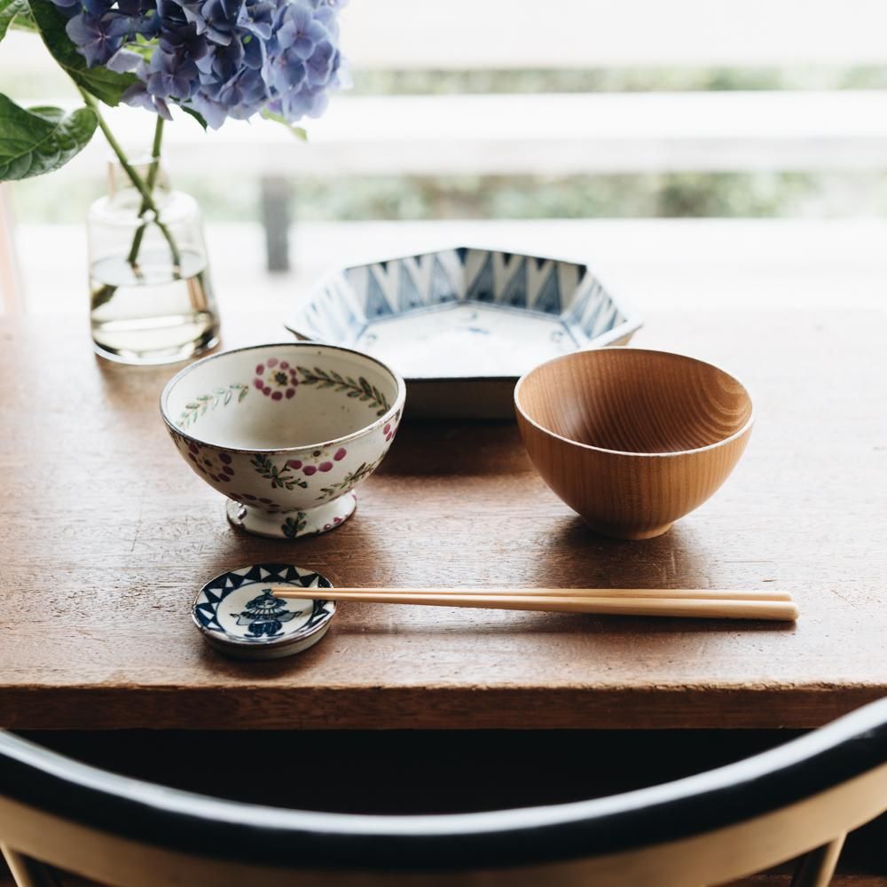 ヒヅミ峠舎 色絵カフェオレボウル 56
